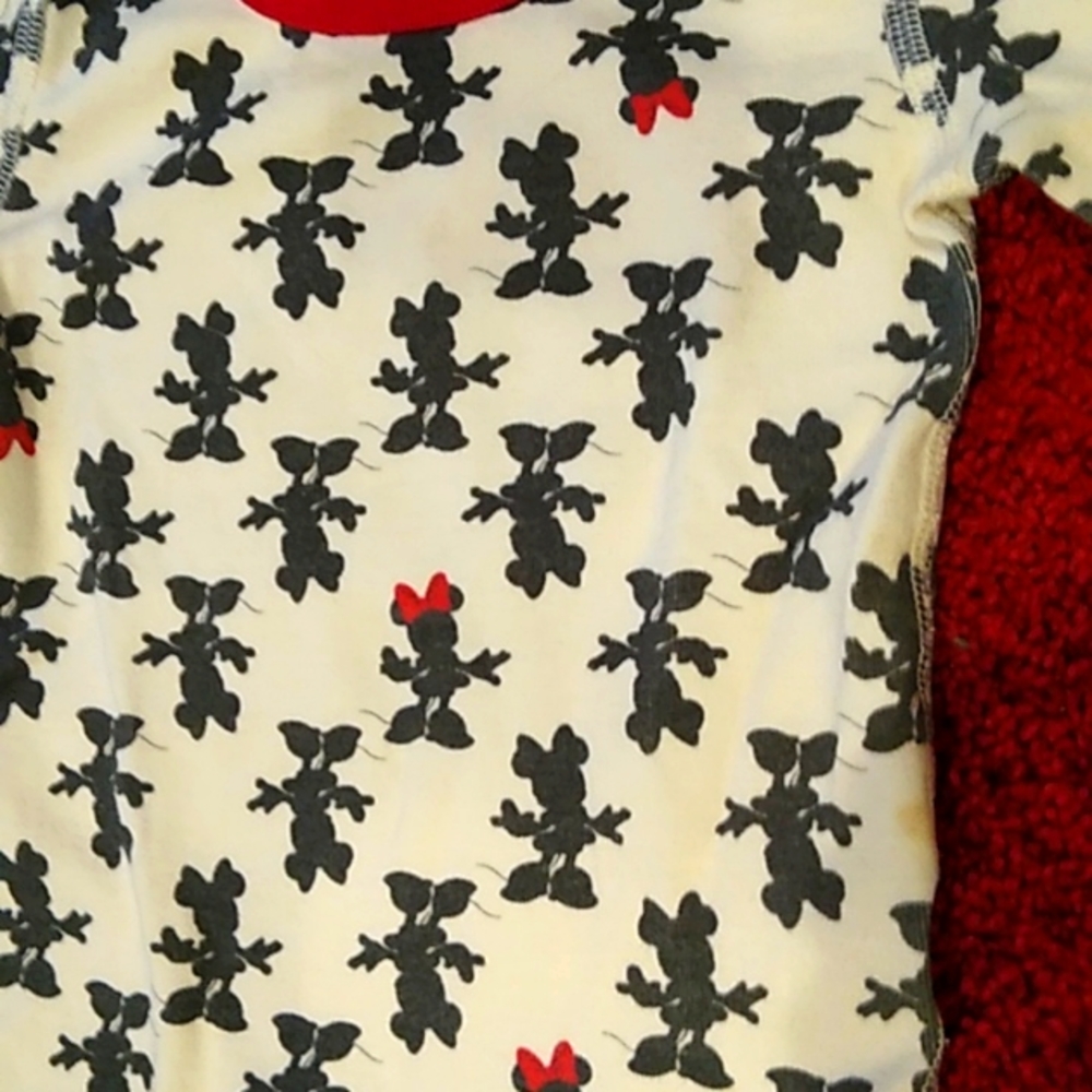 Hanna Anderson Disney Minnie Mouse Pajamas Cream/Red/Black Size 18-24 Months - Picture 3 of 14